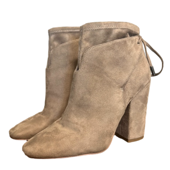 Kendall & Kylie Shoes - KENDALL + KYLIE | Zola Taupe Tan Ankle Chunky Boot Heels Lace Up